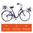 thumbnail image 4 of VIRIBUS Vélo de Plage pour Femmes 26 Pouces Selle et Guidon Réglables Violet, 4 of 14