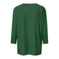 thumbnail image 4 of Elvqul T-Shirts pour Femmes de la Saint-Patrick à Col Rond, T-Shirts Mode, Manches 3/4, Imprimé, Grande Taille, Chandails à Enfiler pour Femmes, Fête, 4 of 5