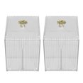 thumbnail image 2 of Cotton Swab Holder, 2 Pieces Cotton Ball Organizer Transparent  For Office, 2 of 8