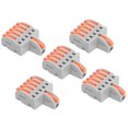 thumbnail image 1 of Connecteurs de Fil Compacts 20Pcs, SPL 1 en 5 sur le Connecteur Rapide de Type Push, Cuivre de Séparation et Borne de Fil de Matériel de PC, 1 of 8