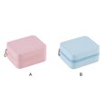 thumbnail image 3 of ruzhgo Portable Jewelry Box Dust-proof Storage Organizer Compartments Case Organization Fashion 2 Layers Gift Holder Container Light Pink Light Blue, 3 of 6