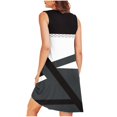 thumbnail image 4 of Ovzne Robes d'Été pour Femmes Robe d'Été Femmes Imprimé avec Poches Chemises de Nuit Sans Manches Vêtements de Nuit Chemise de Nuit à Plis devant Col Rond Robe de Nuit Grande Taille Robe Imprimée Liquidation, 4 of 5