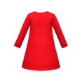 thumbnail image 2 of Robe Fille Rouge de Noël Papillon Doré Nœud Papillon Manches Longues Coton 4 Ans, 2 of 5
