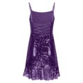 thumbnail image 5 of Tumotour Robes d'Invité de Mariage pour Femmes Été Camisole Formelle Longueur Genou Paillettes Robes Brillantes Bretelles Spaghetti Col Rond Robes de Fête Mini Robe pour Sortir Boîte de Nuit Rendez-Vous Festivals, 5 of 5