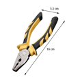 thumbnail image 2 of Heavy Duty Combination Pliers with Wire Cutter Carbon Steel Multifunction Lineman'S Pliers Side-Cutting Pliers for Hand Tools Machine Repair 6 inch flat head, 2 of 3