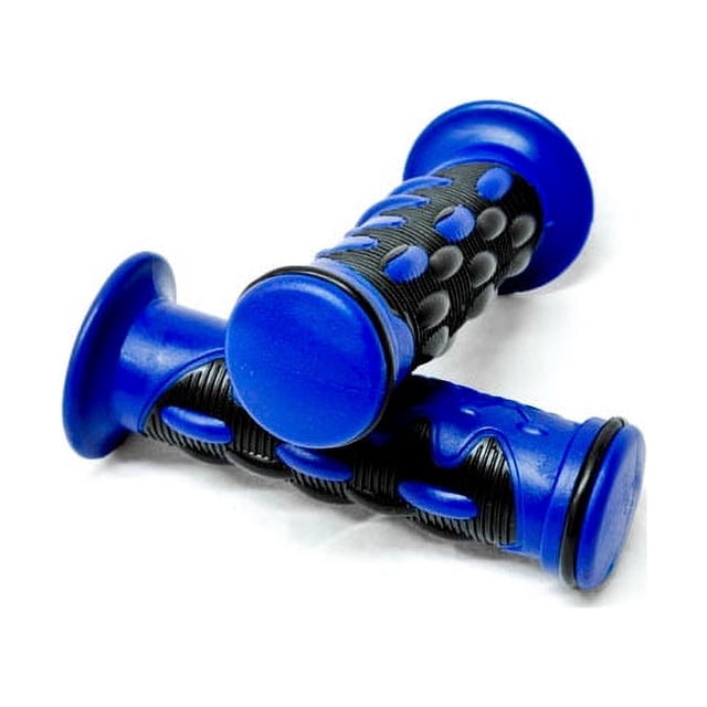 Krator ATV / PWC Watercraft Gel Hand Grips Blue Rubber Compatible with Kawasaki Predator