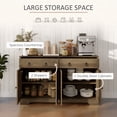 thumbnail image 4 of HOMCOM Sideboard Buffet Cabinet, Kitchen Cabinet with Drawers, Light Brown, 4 of 10
