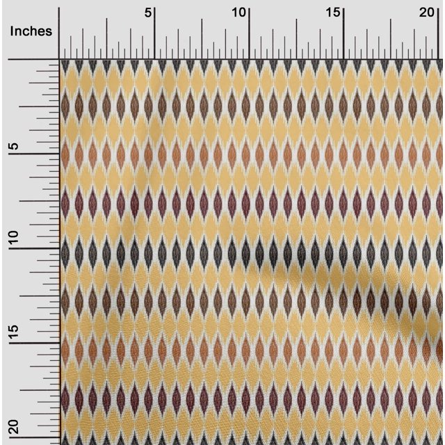 oneOone Polyester Lycra Fabric Argyle Ikat Printed Craft Fabric BTY 56 Inch Wide