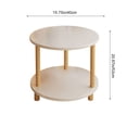 thumbnail image 3 of White Round Coffee Table For Home Decor Living Area With Practical Double Layer Storage And Space Saving Design Furniture 20.87X15.75X15.75 Inches White, 3 of 6