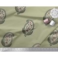 thumbnail image 2 of Soimoi Polyester Crepe Fabric Leaves & Paisley Block Print Fabric by The Yard 52 Inch Wide, 2 of 3