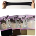 thumbnail image 3 of HEVIRGO 2Pcs Women Stockings Style Stretchable Wig Cap Hair Net Elastic Mesh Liner Snood, 3 of 10