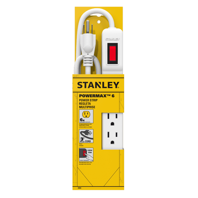 Barre d'alimentation PowerMax de Stanley à 6 prises