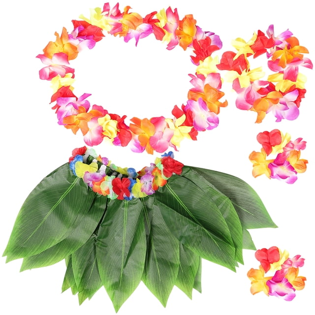 SHISUYAN 1Set Hawaiian Party Costume Set Tropical Beach Style Cloth Photography Prop For Adults
