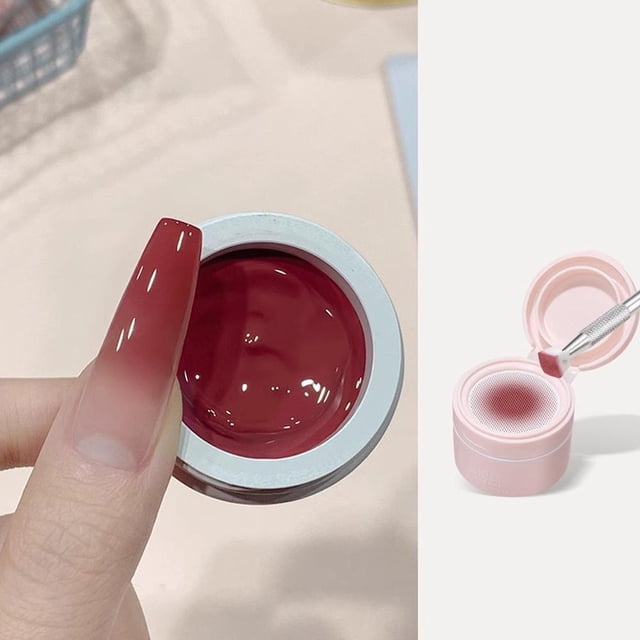 SharkTRUE Solid Air Cushion Pat Gel Washable Frosted Texture Line Blush Nail Free Cover Lacquer Dyeing