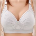 thumbnail image 1 of Bras for Women, Womans Printing Gathered Together Large Size Daily Bra Underwear No Rims, 1 of 6