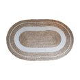 thumbnail image 2 of Yhmxh Bathroom Rugs Rattan Plaited Plaited Grass Rope Home Multi-purpose Oval Carpet Floor Mat Bedroom Hotel Model Room Decorative Mat Imitation Wool Woven Stripe Floor Mat Living Room Rug Bath Mat, 2 of 7
