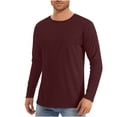 thumbnail image 1 of AherBiu Mens Long Sleeve Shirts Sun Protection Quick Drying Crewneck Tops Running Athletic Workout Tee, 1 of 5