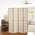 thumbnail image 2 of HOMCOM 4 Panel Room Divider, 5.6 ft Folding Privacy Screen for Home Office, 2 of 10
