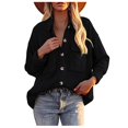 thumbnail image 4 of Womens Color Pocket Corduroy Jacket Long Sleeve Button Down Shirt Collared Jacket, 4 of 6