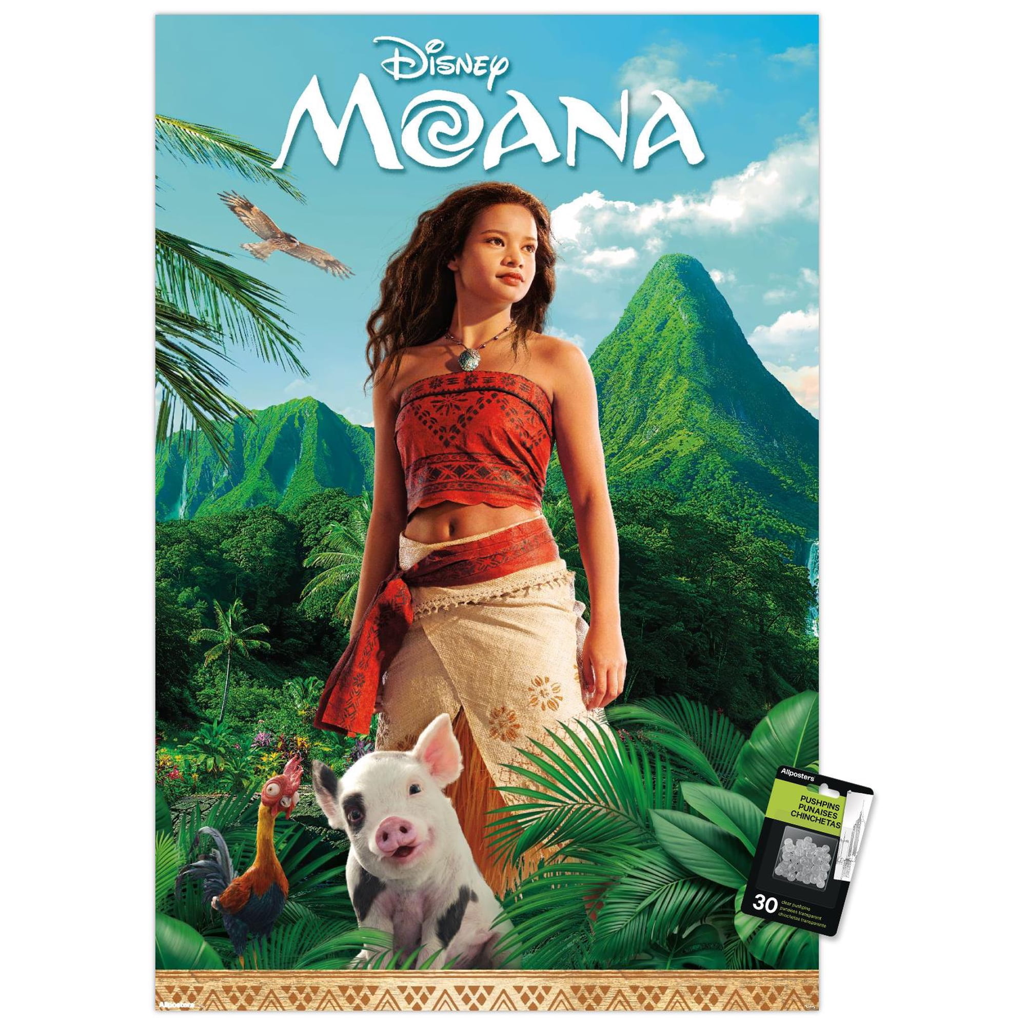 Trends International Disney Moana (2026) - Moana, Pua, Heihei 22.375" X 34"
