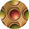 thumbnail image 1 of Ahgly Company Machine Washable Indoor Round Transitional Saddle Brown Area Rugs, 6' Round, 1 of 7