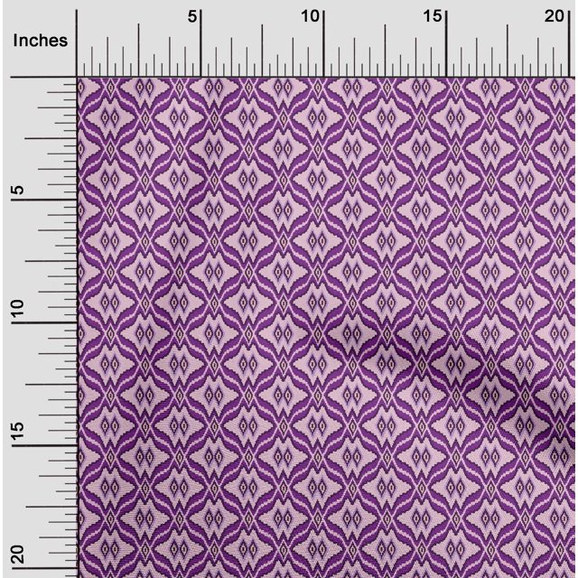 oneOone Cotton Flex Fabric Ethnic Geometric Flame Stitch Decor Fabric Printed BTY 40 Inch Wide