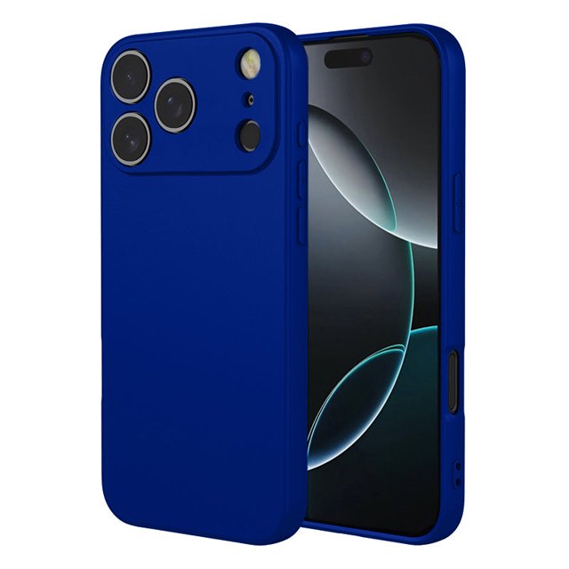 PANDACO Étui Souple à Étui Mate Bleu Alaska pour iPhone 17 Pro Max