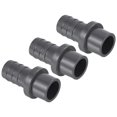 thumbnail image 1 of Unique Bargains UPVC Reducer Pipe Fitting 20mm OD 17mm Barbed, 3 Pack Straight Coupling Adapter Connector, Grey, 1 of 5