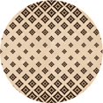 thumbnail image 1 of Ahgly Company Tapis Rond Lavable en Machine Intérieur Transitionnel Brun Selle, 7 Pieds Rond, 1 of 7