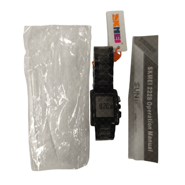 SKMEI 2228 Multifunctional Digital Watch with Dual Time Display, 30M Waterproof, Luminous Night Light, Alarm, Countdown Timer, and Stopwatch for Men and Women.