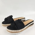 thumbnail image 3 of LSLJS Pantoufles pour Femmes, Pantoufles d'Été de Plage pour Femmes avec Nœud, Plateforme, Talons Compensés, Chaussures Grande Taille, 3 of 7