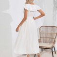 thumbnail image 4 of Yuyuzo Robe Bohème d'Été 2025 pour Femme Portefeuille à Col en V à Manches Courtes à Volants Robe Maxi de Plage Décontractée Fendue avec Ceinture Robe de Cocktail, 4 of 6