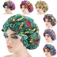 thumbnail image 2 of Bonnet de Shampooing Bonnet en Satin à Double Couche Motif Imprimé Bonnet Réversible pour la Nuit et le Sommeil pour Usage Domestique, 2 of 6