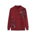 thumbnail image 2 of Youkk Middle-Aged And Elderly Sweater Exquisite Workmanship And Wide Application Warm Middle-aged Clothes red 1Set, 2 of 6
