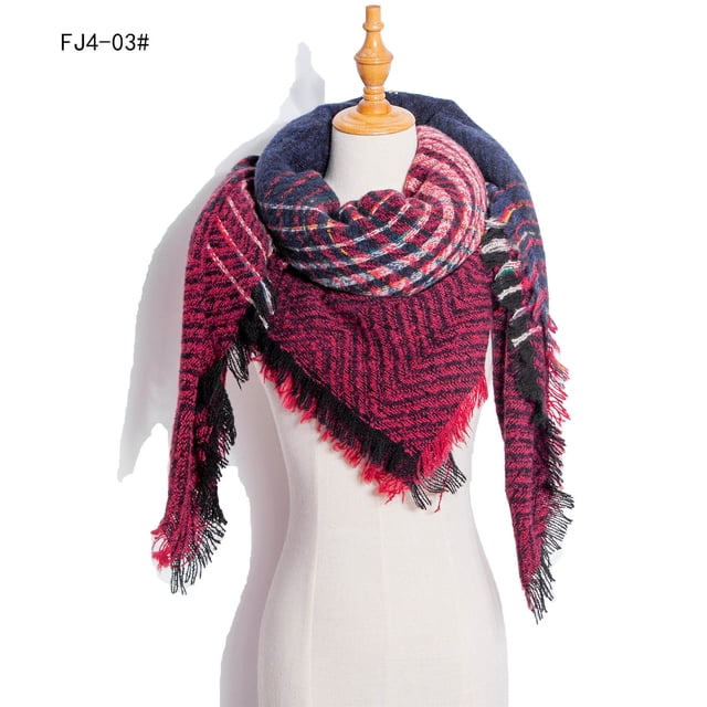 Jusqu'à 65 % de Rabais Mode Hiver Femmes Foulard Colorée Décontractée Foulard à Franges Châle Foulard à la Mode en Liquidation