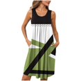 thumbnail image 1 of Ovzne Robes pour Femmes 2025 Robe d'Été Femmes Imprimé avec Poches Chemises de Nuit Sans Manches Vêtements de Nuit Plissée devant Chemise de Nuit Col Rond Robe Femmes Imprimée Liquidation, 1 of 5