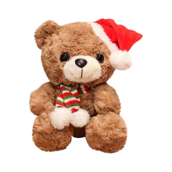 CUITING 10 inch Teddy Bear Stuffed Animal with Soft Cuddly Stuffed Plush Bear Gifts for Kids Baby Toddlers on Baby Shower Valentine‘s Day (Brown)