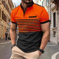 thumbnail image 2 of SHIXIAOO Hauts à Manches Courtes pour Hommes, Design de Mode Décontracté, Col à Revers, Boutons, Vêtements de Sport pour Garçons, 2 of 8