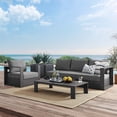 thumbnail image 1 of Modway Tahoe Outdoor Patio Powder-Coated Aluminum 3-Piece Set in Gray Charcoal, 1 of 10