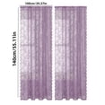 thumbnail image 2 of French Lace Window Curtain Elegant Semi Sheer Panel With Through Bar Design For Classic Interior, 2 of 8