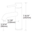 thumbnail image 3 of American Imaginations AI-29490 1 Hole CUPC Approved Lead Free Brass Faucet Set In Black Color - Drain Incl., 3 of 5