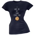 thumbnail image 1 of I Want Abs But I Want Cookies More Navy Soft Juniors T-Shirt, 1 of 1