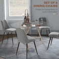 thumbnail image 4 of HOMCOM Dining Chairs Set of 4, Accent Chair with Velvet-touch Upholstery, 4 of 10