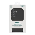 thumbnail image 5 of onn. Samsung Galaxy S25 Rugged Phone Case with Built-in Kickstand & Smartport Protection, Clear/Black, 5 of 5