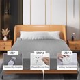 thumbnail image 4 of Grey Electric Heated Blanket, Double Control Warming Mattress Pad With Zoning Temperature, Auto Shutoff And Polyester Material For Bed, Sofa, Winter Use 61.81X83.86X9.84In 4.92Lb, 4 of 8