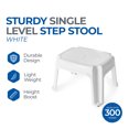 thumbnail image 2 of Gracious Living Plastic Antislip Step Stool, Holds up to 300 Lbs., White, 2 of 9
