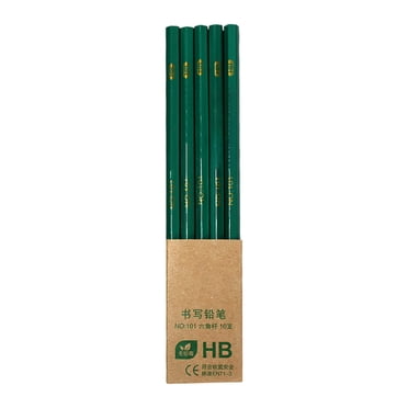 SLYNSHome 10 Pcs Crayons en Vrac, HB - Crayons Verts en Bois Crayon en Bois pour Écrire Dessiner Croquis Fournitures de Bureau - HB