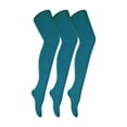 thumbnail image 1 of 3 Pair Multipack Womens Coloured Opaque 80 Denier Tights | Sock Snob | Plain Block Colour Tights, 1 of 2