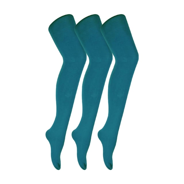 3 Pair Multipack Womens Coloured Opaque 80 Denier Tights | Sock Snob | Plain Block Colour Tights