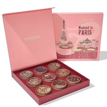 VAHDAM Weekend in Paris Luxury Tea Gift Set - 9 Assorted Teas